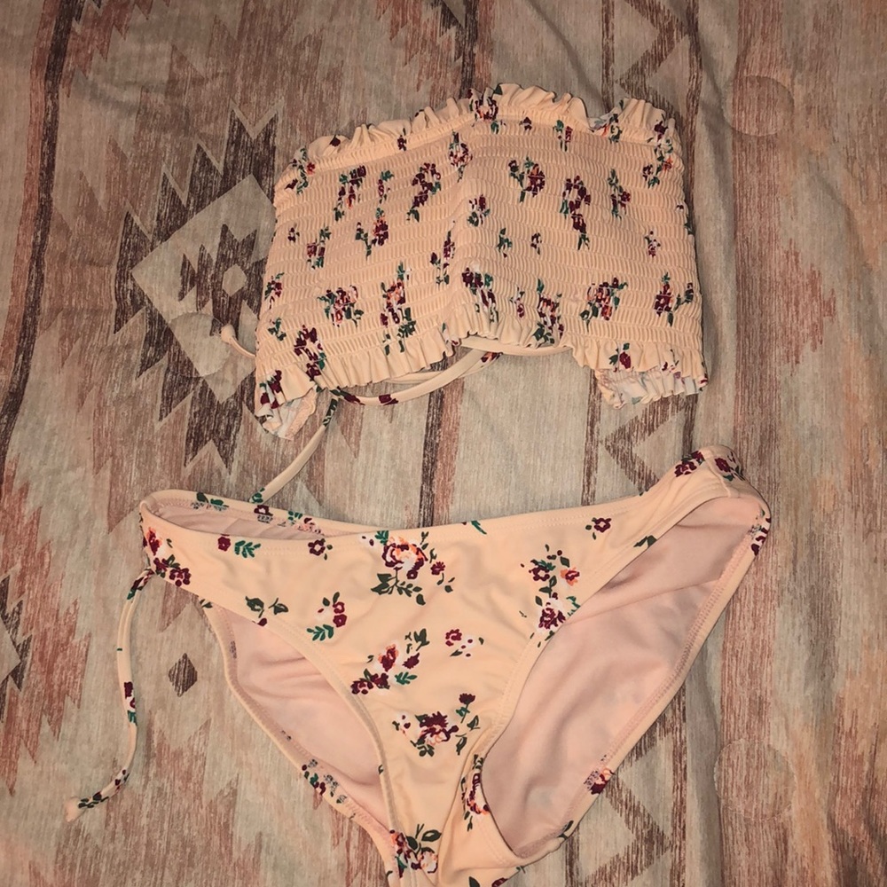 Light pink floral bikini